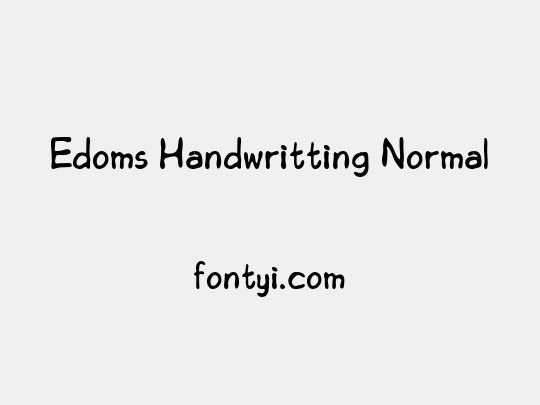 Edoms Handwritting Normal