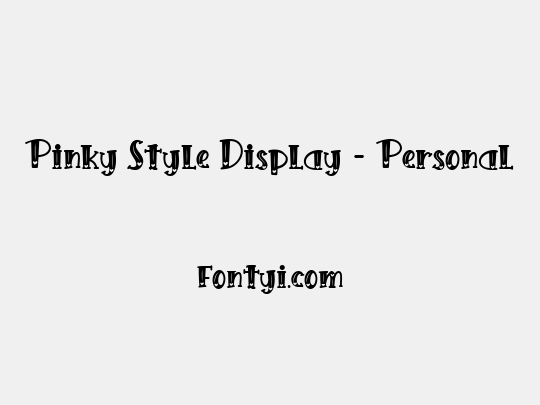 Pinky Style Display - Personal