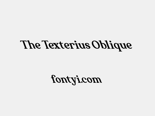 The Texterius Oblique