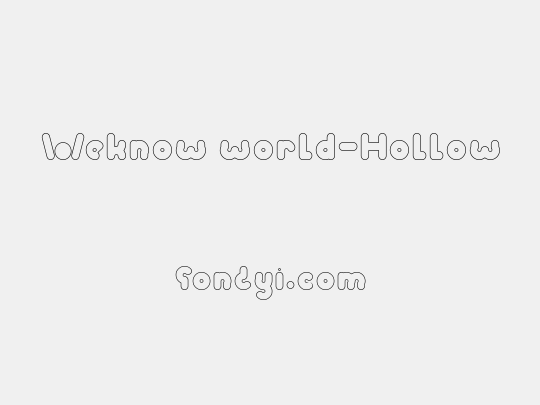 Weknow world-Hollow