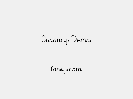 Cadancy Demo