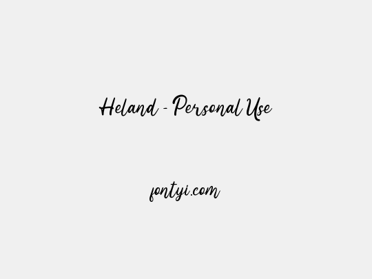 Heland - Personal Use