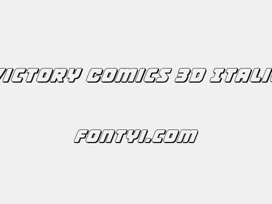 Victory Comics 3D Italic