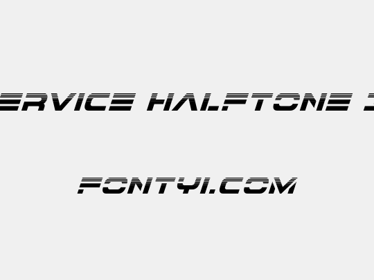 7th Service Halftone Italic