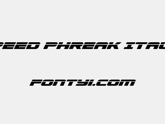 Speed Phreak Italic