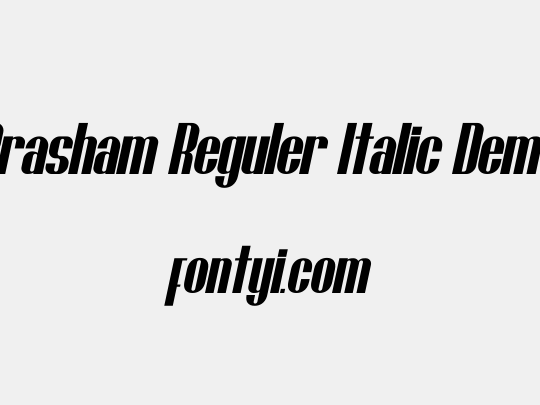 Brasham Reguler Italic Demo