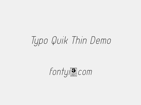 Typo Quik Thin Demo