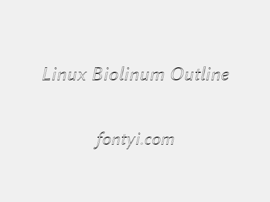 Linux Biolinum Outline