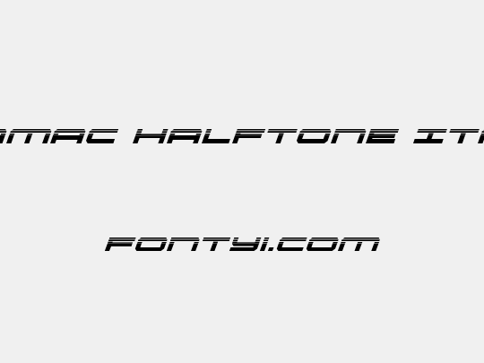Oramac Halftone Italic