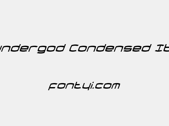 Thundergod Condensed Italic