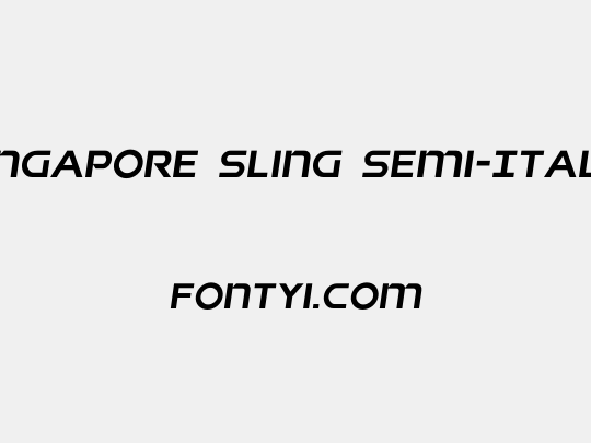 Singapore Sling Semi-Italic