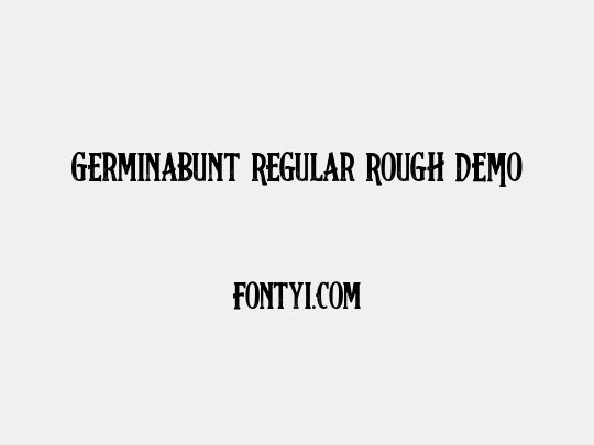 Germinabunt Regular Rough DEMO