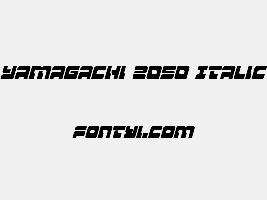 Yamagachi 2050 Italic