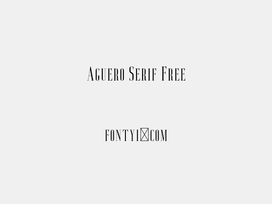 Aguero Serif Free