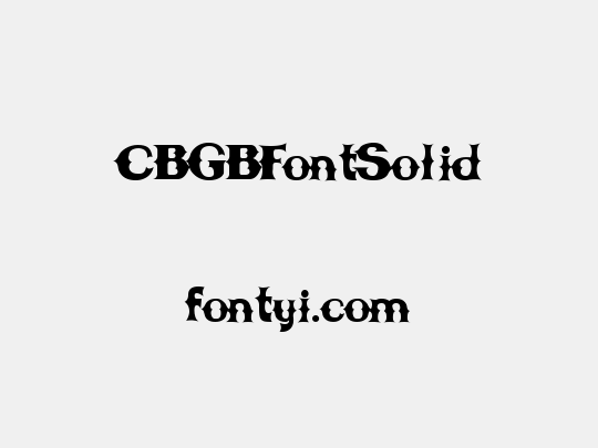 CBGBFontSolid