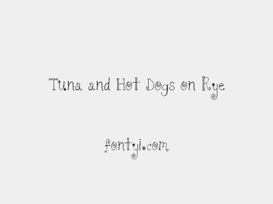 Tuna and Hot Dogs on Rye