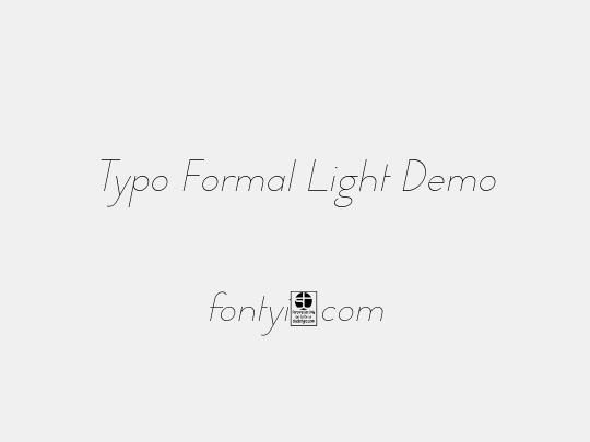 Typo Formal Light Demo