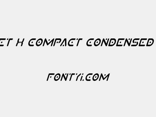 Planet X Compact Condensed Italic