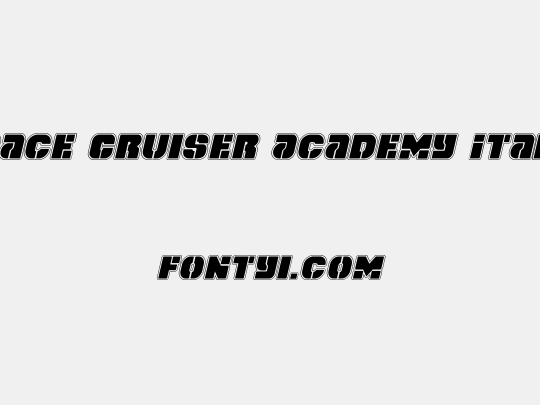 Space Cruiser Academy Italic