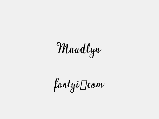 Maudlyn