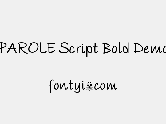 PAROLE Script Bold Demo