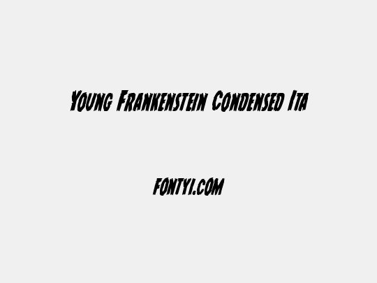 Young Frankenstein Condensed Italic
