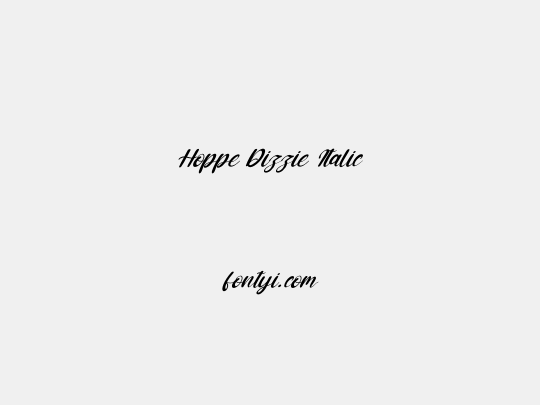 Hoppe Dizzie Italic