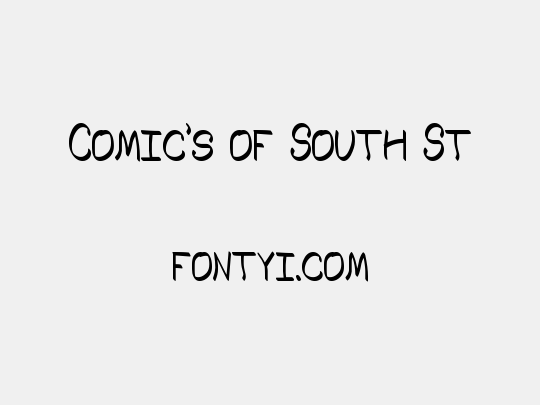 Comic's of South St