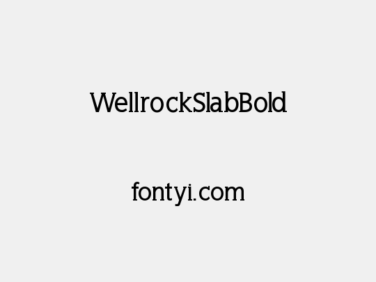 WellrockSlabBold