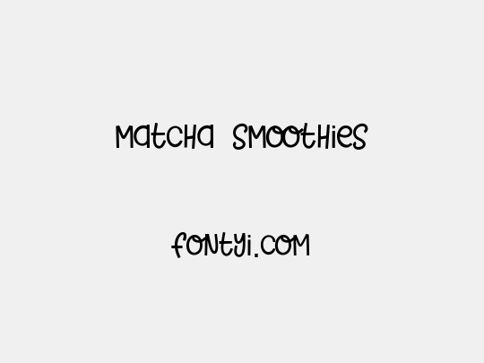 Matcha Smoothies