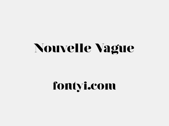 Nouvelle Vague