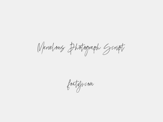 Marvelous Photograph Script