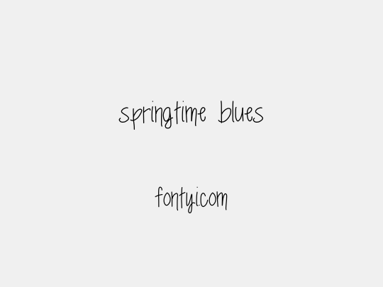 springtime blues