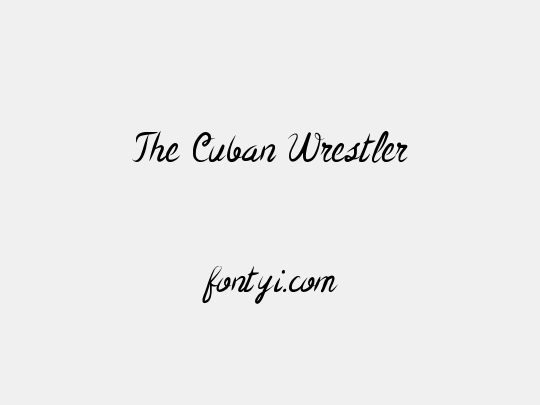 The Cuban Wrestler