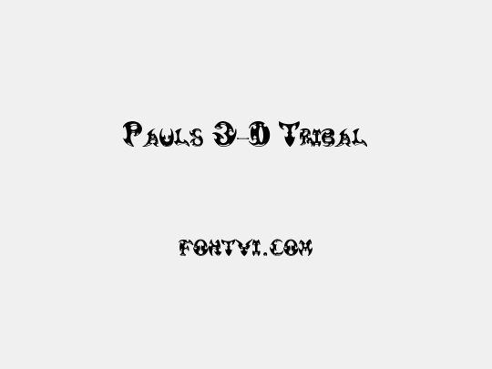 Pauls 3-D Tribal
