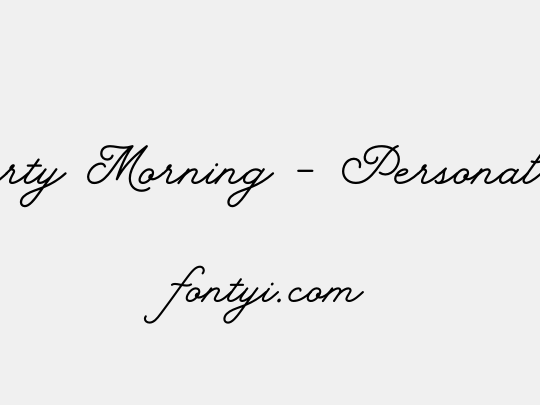 Hearty Morning - Personal Use