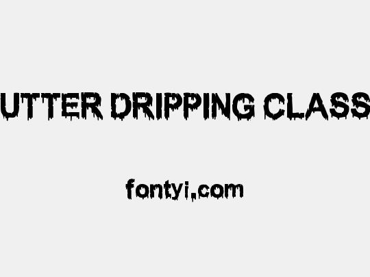 WOODCUTTER DRIPPING CLASSIC FONT