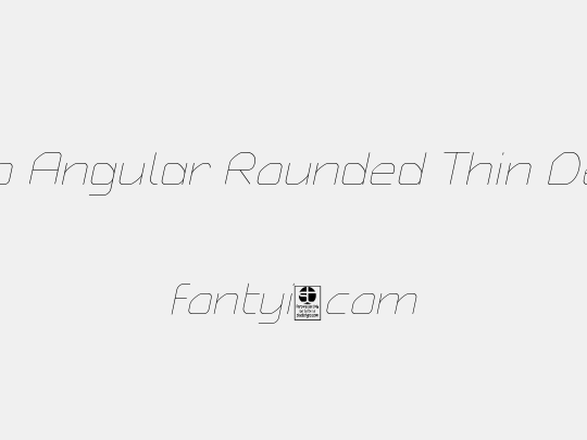 Typo Angular Rounded Thin Demo