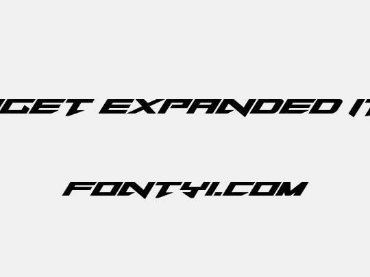 Tarrget Expanded Italic