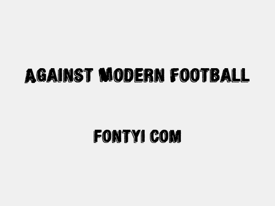 Against Modern Football