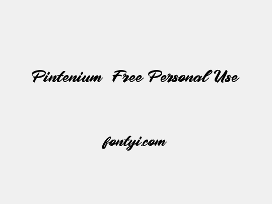 Pintenium  Free Personal Use