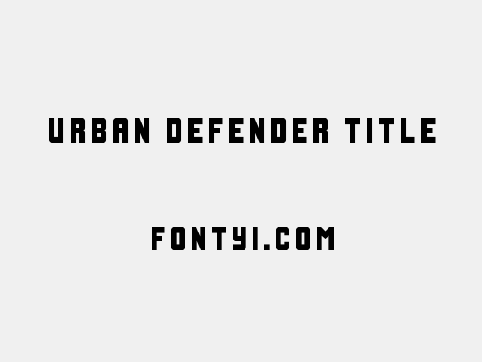Urban Defender Title