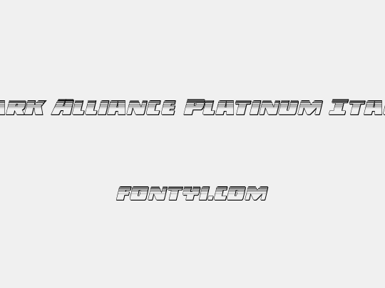 Dark Alliance Platinum Italic
