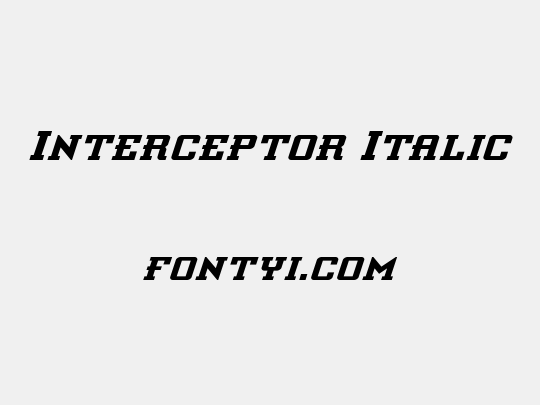 Interceptor Italic