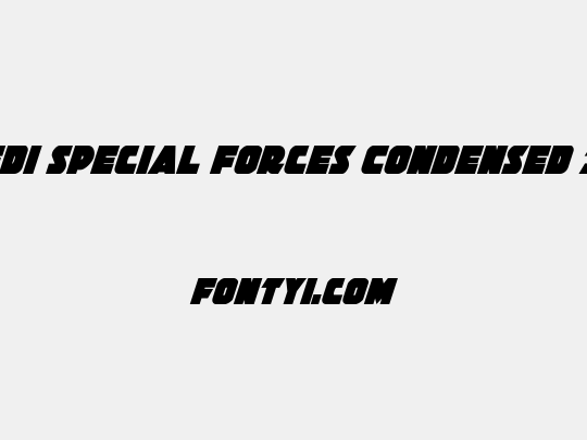 Jedi Special Forces Condensed Italic