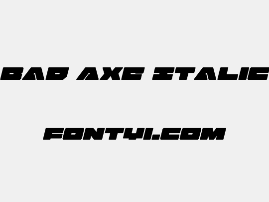 Bad Axe Italic