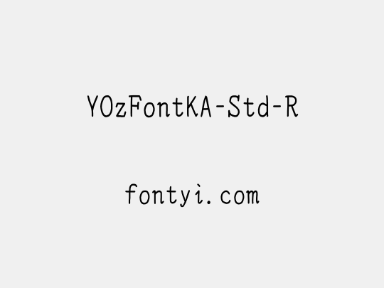 YOzFontKA-Std-R
