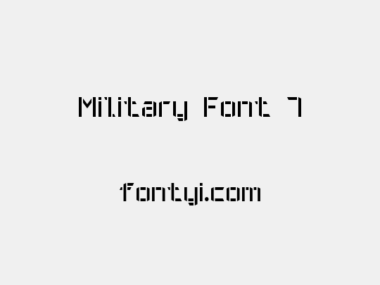 Military Font 7