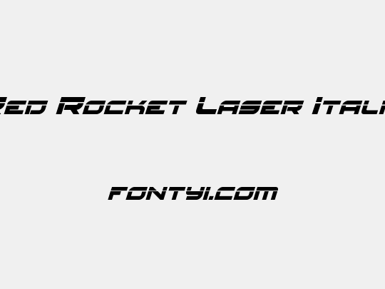 Red Rocket Laser Italic