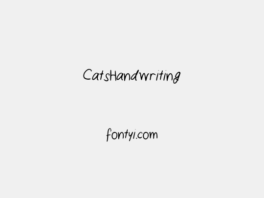 CatsHandwriting